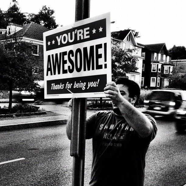 Brighter Day Project sign in the wild